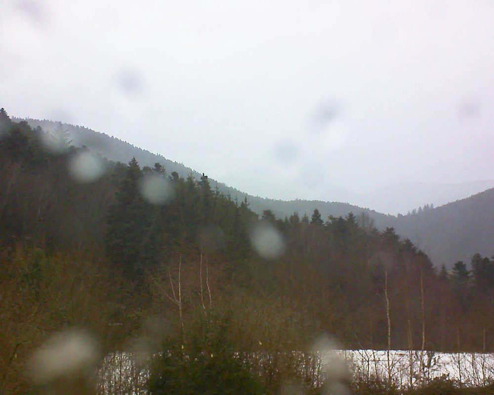 Le petit ballon vu depuis le Domaine Langmatt à Murbach le 10.02.2019 à 13:15 Le petit ballon (Alsace, Vosges) le 10.02.2019 à 13:15