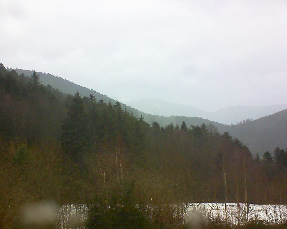 Le petit ballon vu depuis le Domaine Langmatt à Murbach le 10.02.2019 à 14:00 Le petit ballon (Alsace, Vosges) le 10.02.2019 à 14:00