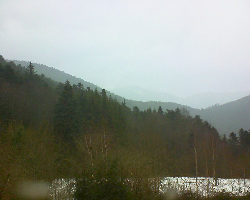 Le petit ballon vu depuis le Domaine Langmatt à Murbach le 10.02.2019 à 14:30 Le petit ballon (Alsace, Vosges) le 10.02.2019 à 14:30