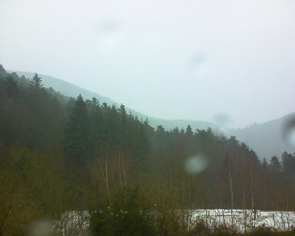 Le petit ballon vu depuis le Domaine Langmatt à Murbach le 10.02.2019 à 15:30 Le petit ballon (Alsace, Vosges) le 10.02.2019 à 15:30