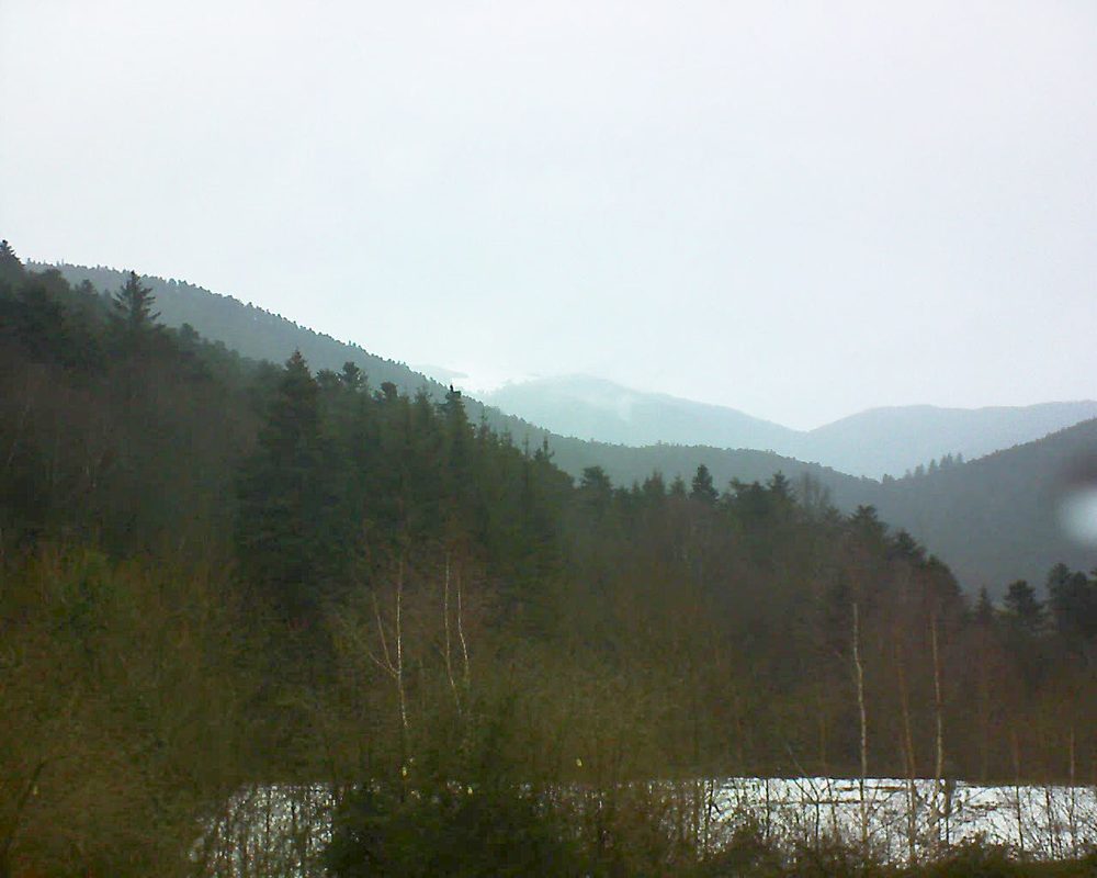 Le petit ballon vu depuis le Domaine Langmatt à Murbach le 10.02.2019 à 16:15 Le petit ballon (Alsace, Vosges) le 10.02.2019 à 16:15