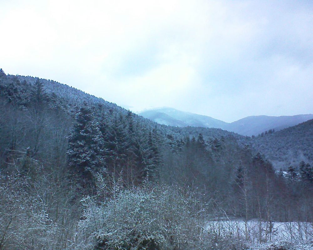 Le petit ballon vu depuis le Domaine Langmatt à Murbach le 11.02.2019 à 08:00 Le petit ballon (Alsace, Vosges) le 11.02.2019 à 08:00