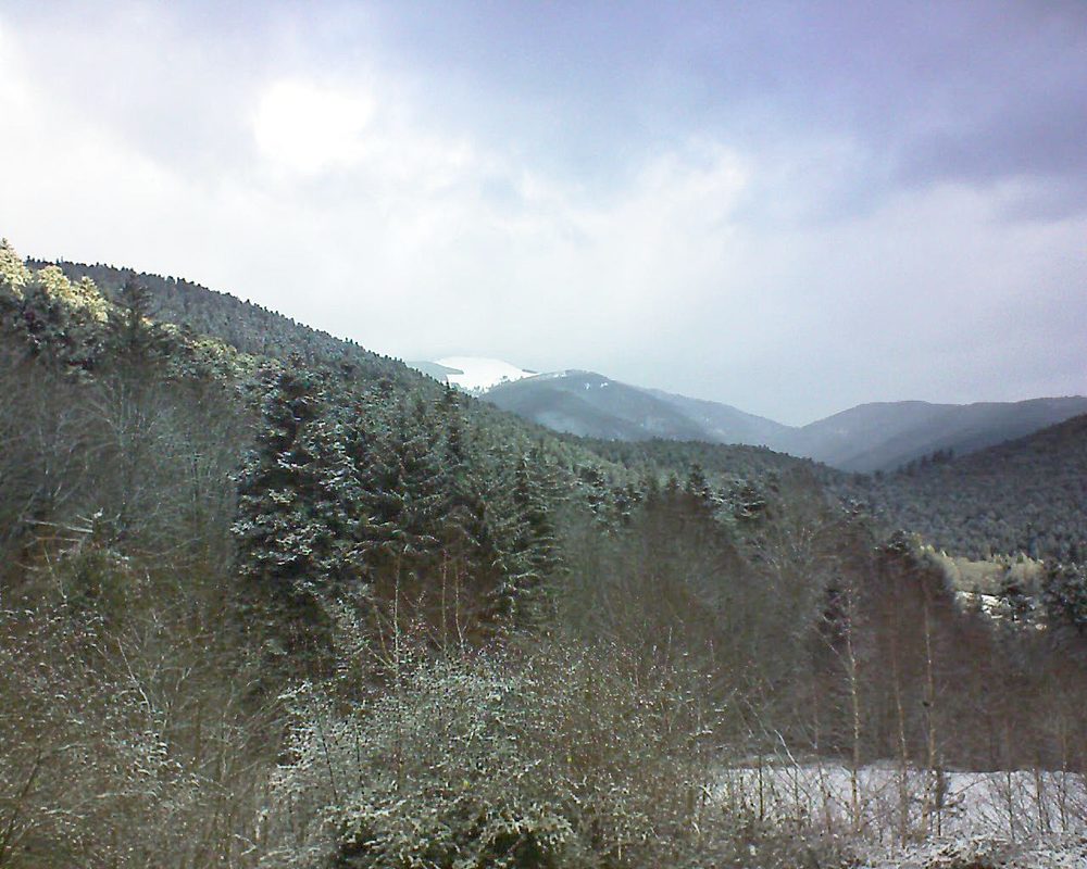 Le petit ballon vu depuis le Domaine Langmatt à Murbach le 11.02.2019 à 09:30 Le petit ballon (Alsace, Vosges) le 11.02.2019 à 09:30