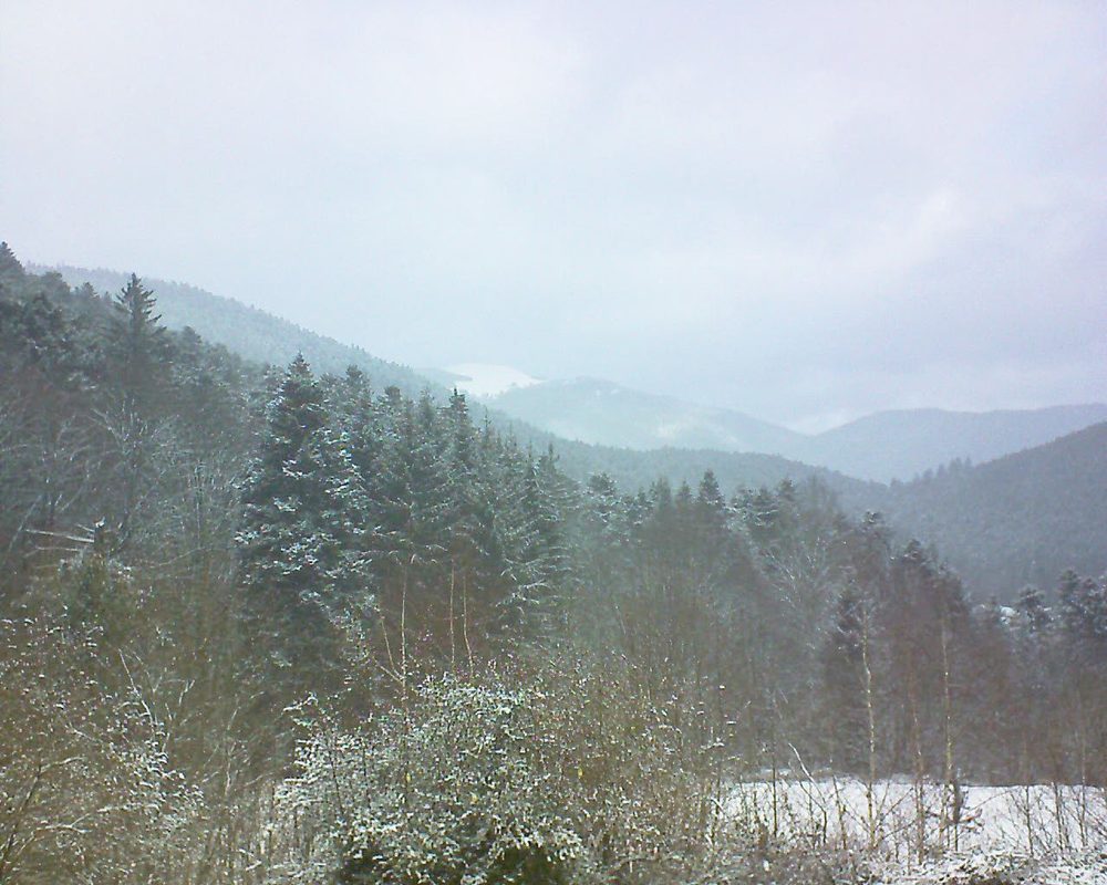 Le petit ballon vu depuis le Domaine Langmatt à Murbach le 11.02.2019 à 10:45 Le petit ballon (Alsace, Vosges) le 11.02.2019 à 10:45