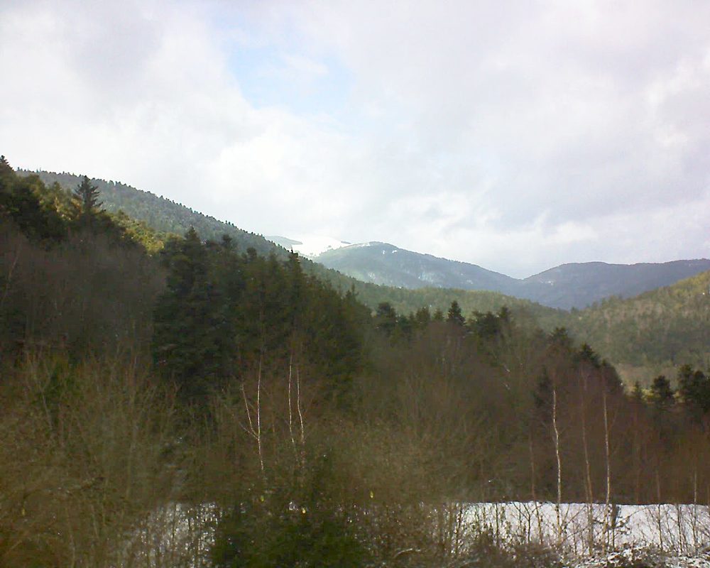 Le petit ballon vu depuis le Domaine Langmatt à Murbach le 11.02.2019 à 13:00 Le petit ballon (Alsace, Vosges) le 11.02.2019 à 13:00
