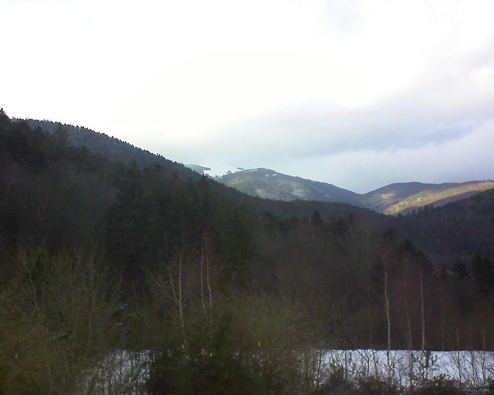 Le petit ballon vu depuis le Domaine Langmatt à Murbach le 11.02.2019 à 16:15 Le petit ballon (Alsace, Vosges) le 11.02.2019 à 16:15