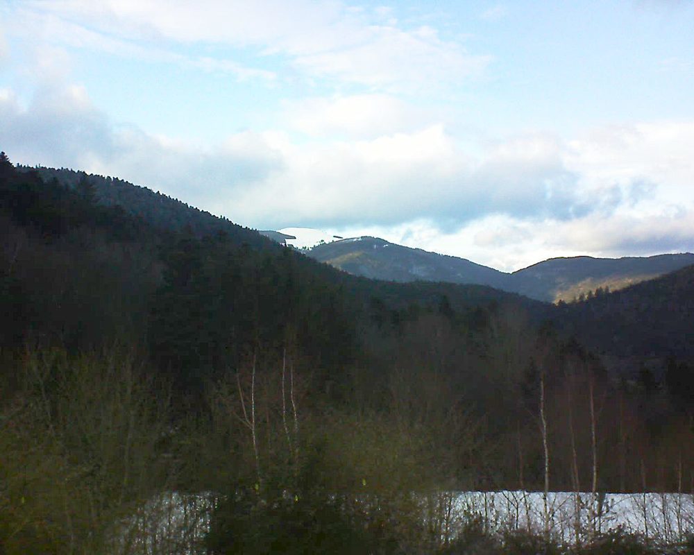 Le petit ballon vu depuis le Domaine Langmatt à Murbach le 11.02.2019 à 17:00 Le petit ballon (Alsace, Vosges) le 11.02.2019 à 17:00