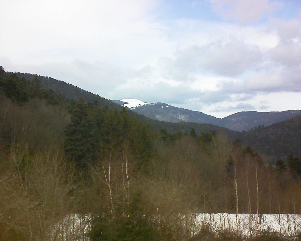 Le petit ballon vu depuis le Domaine Langmatt à Murbach le 12.02.2019 à 12:45 Le petit ballon (Alsace, Vosges) le 12.02.2019 à 12:45