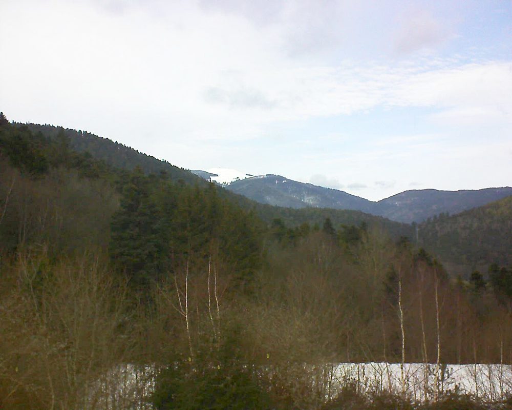 Le petit ballon vu depuis le Domaine Langmatt à Murbach le 12.02.2019 à 13:15 Le petit ballon (Alsace, Vosges) le 12.02.2019 à 13:15