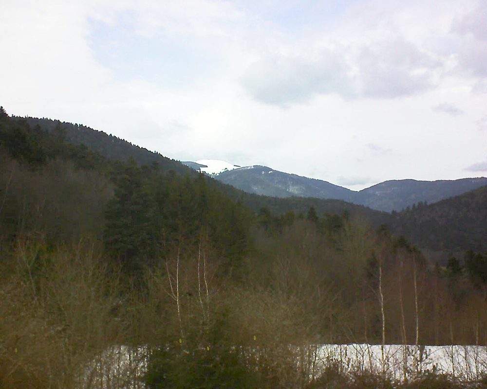 Le petit ballon vu depuis le Domaine Langmatt à Murbach le 12.02.2019 à 14:00 Le petit ballon (Alsace, Vosges) le 12.02.2019 à 14:00