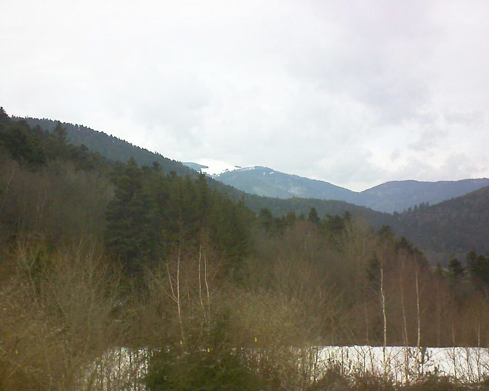 Le petit ballon vu depuis le Domaine Langmatt à Murbach le 12.02.2019 à 15:45 Le petit ballon (Alsace, Vosges) le 12.02.2019 à 15:45
