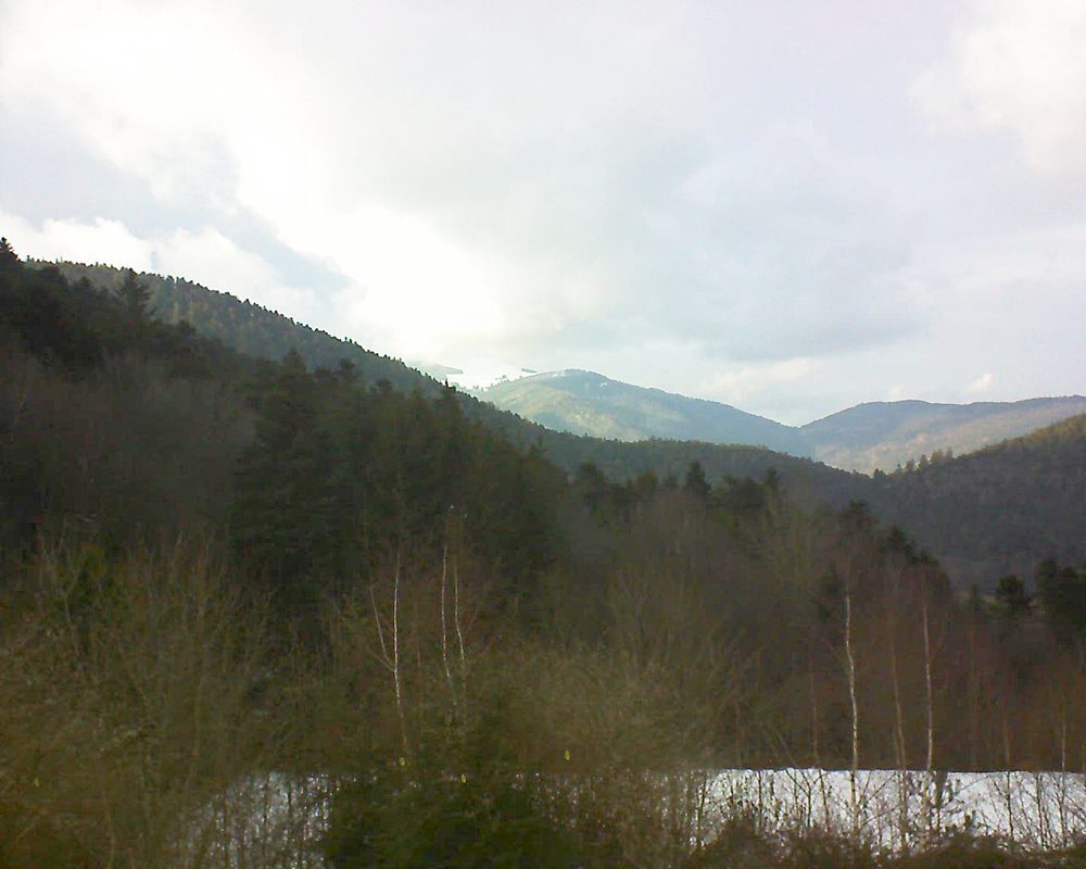 Le petit ballon vu depuis le Domaine Langmatt à Murbach le 12.02.2019 à 16:30 Le petit ballon (Alsace, Vosges) le 12.02.2019 à 16:30