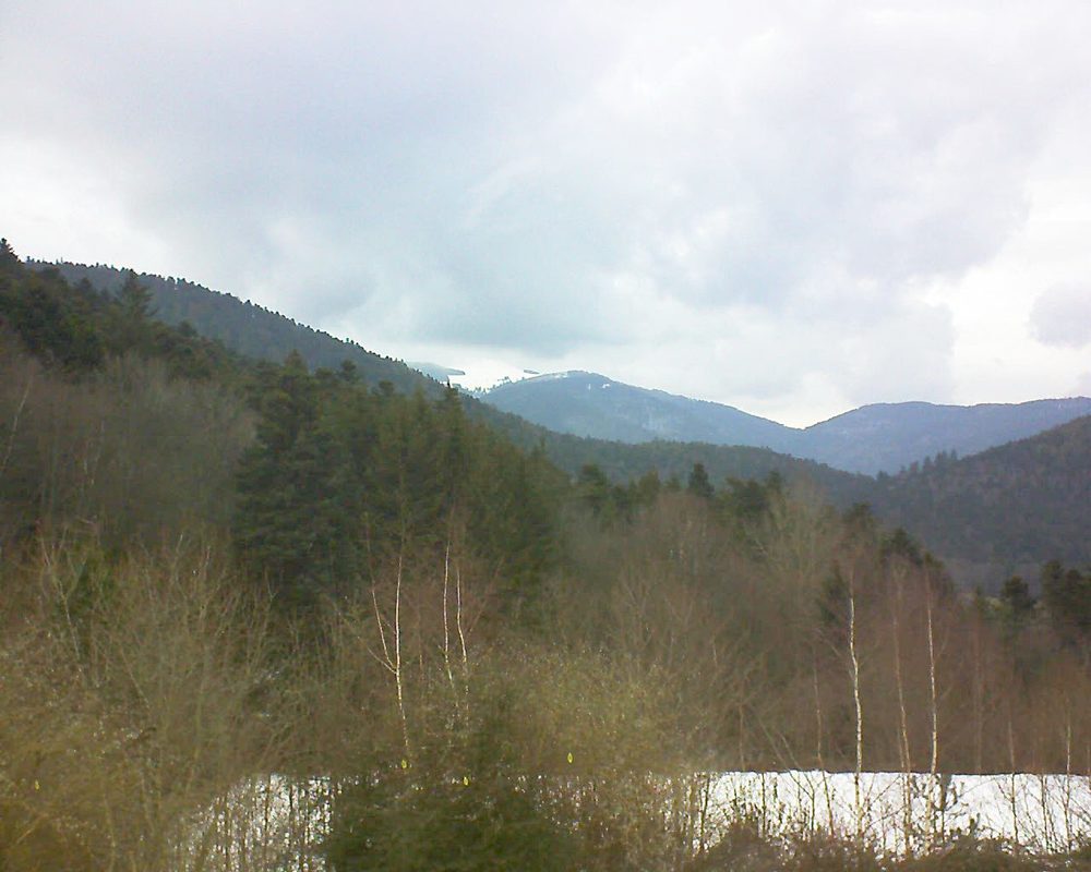 Le petit ballon vu depuis le Domaine Langmatt à Murbach le 12.02.2019 à 16:45 Le petit ballon (Alsace, Vosges) le 12.02.2019 à 16:45