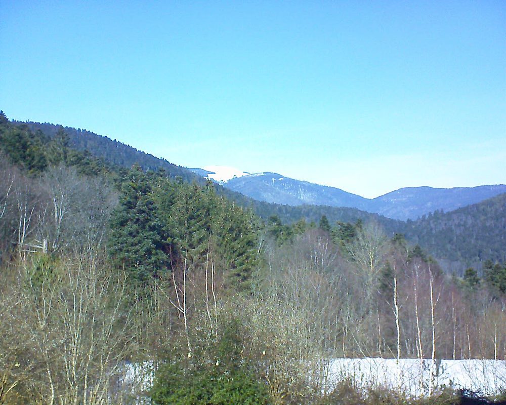 Le petit ballon vu depuis le Domaine Langmatt à Murbach le 13.02.2019 à 13:00 Le petit ballon (Alsace, Vosges) le 13.02.2019 à 13:00
