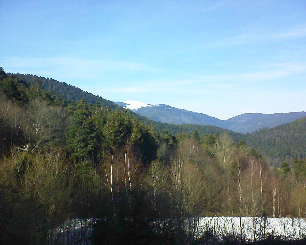 Le petit ballon vu depuis le Domaine Langmatt à Murbach le 13.02.2019 à 15:00 Le petit ballon (Alsace, Vosges) le 13.02.2019 à 15:00