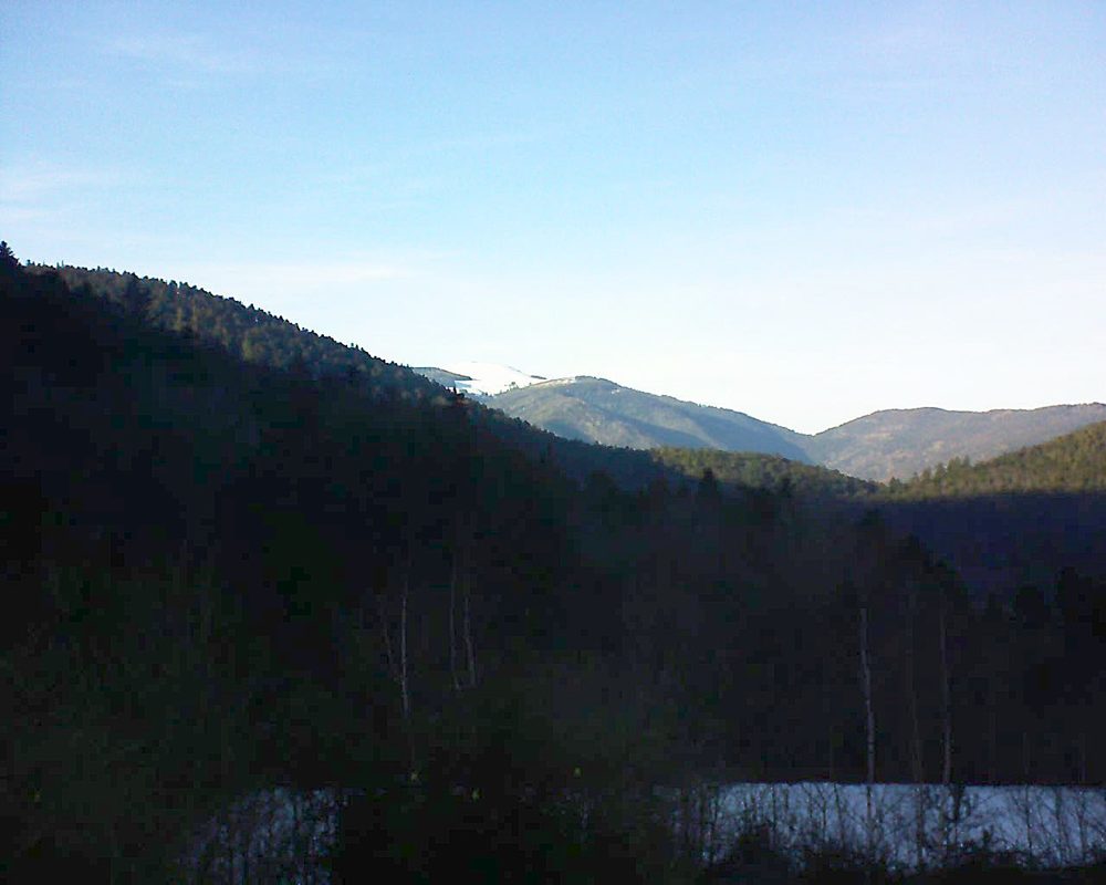 Le petit ballon vu depuis le Domaine Langmatt à Murbach le 13.02.2019 à 16:15 Le petit ballon (Alsace, Vosges) le 13.02.2019 à 16:15
