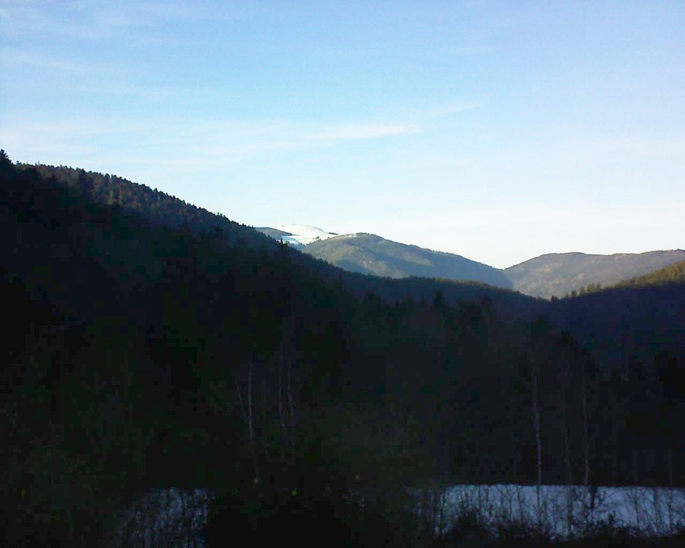 Le petit ballon vu depuis le Domaine Langmatt à Murbach le 13.02.2019 à 16:30 Le petit ballon (Alsace, Vosges) le 13.02.2019 à 16:30