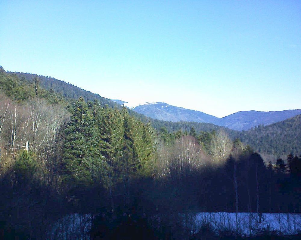 Le petit ballon vu depuis le Domaine Langmatt à Murbach le 14.02.2019 à 10:30 Le petit ballon (Alsace, Vosges) le 14.02.2019 à 10:30