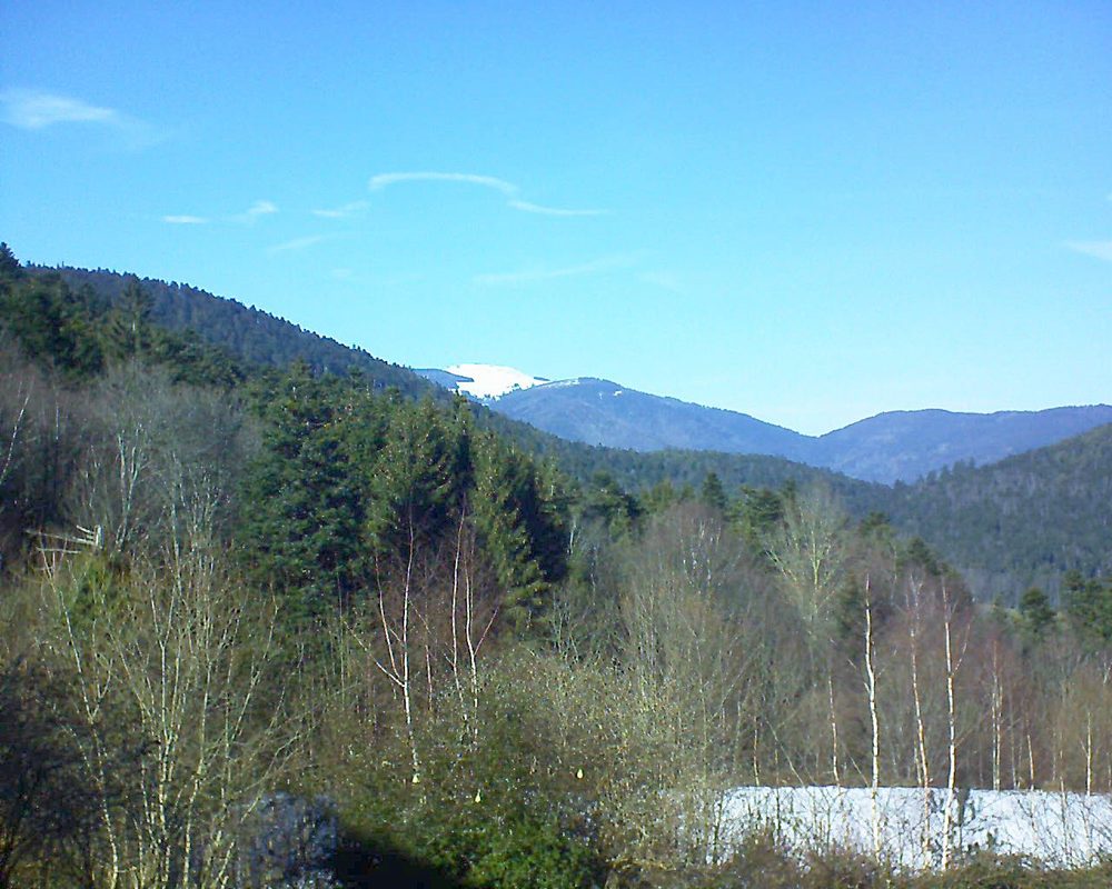 Le petit ballon vu depuis le Domaine Langmatt à Murbach le 14.02.2019 à 14:15 Le petit ballon (Alsace, Vosges) le 14.02.2019 à 14:15