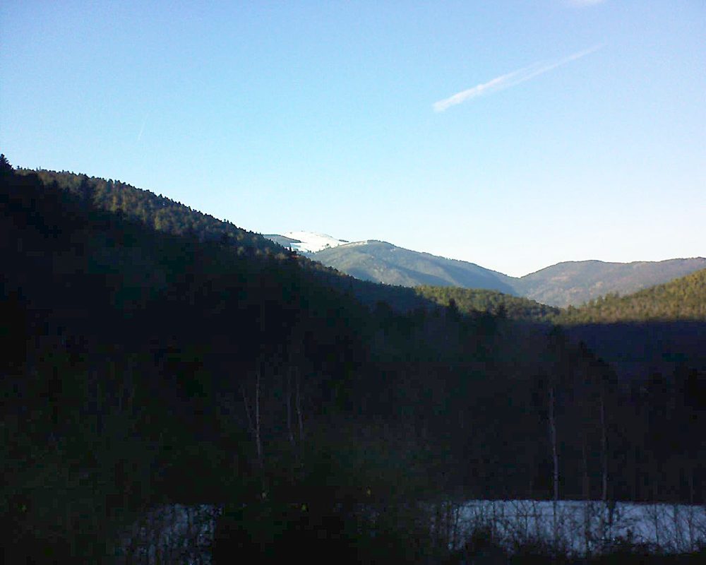 Le petit ballon vu depuis le Domaine Langmatt à Murbach le 14.02.2019 à 16:15 Le petit ballon (Alsace, Vosges) le 14.02.2019 à 16:15