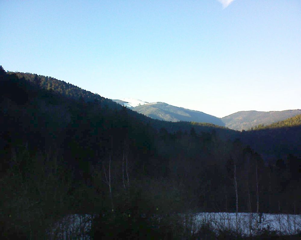 Le petit ballon vu depuis le Domaine Langmatt à Murbach le 14.02.2019 à 16:30 Le petit ballon (Alsace, Vosges) le 14.02.2019 à 16:30