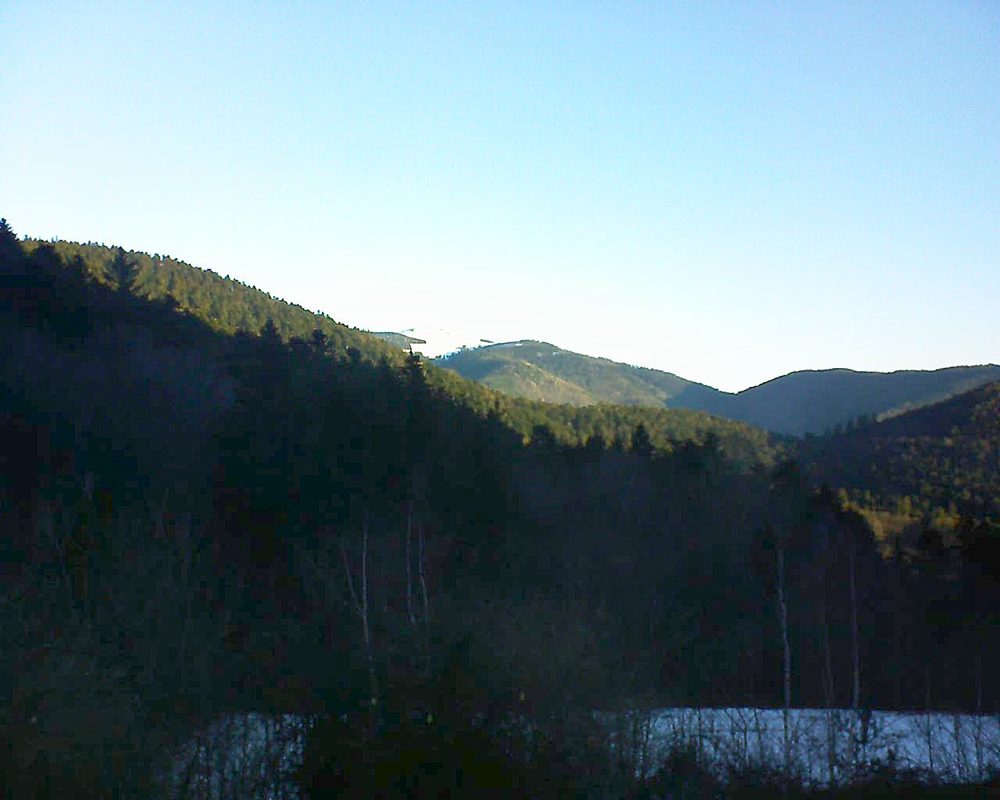 Le petit ballon vu depuis le Domaine Langmatt à Murbach le 15.02.2019 à 08:15 Le petit ballon (Alsace, Vosges) le 15.02.2019 à 08:15