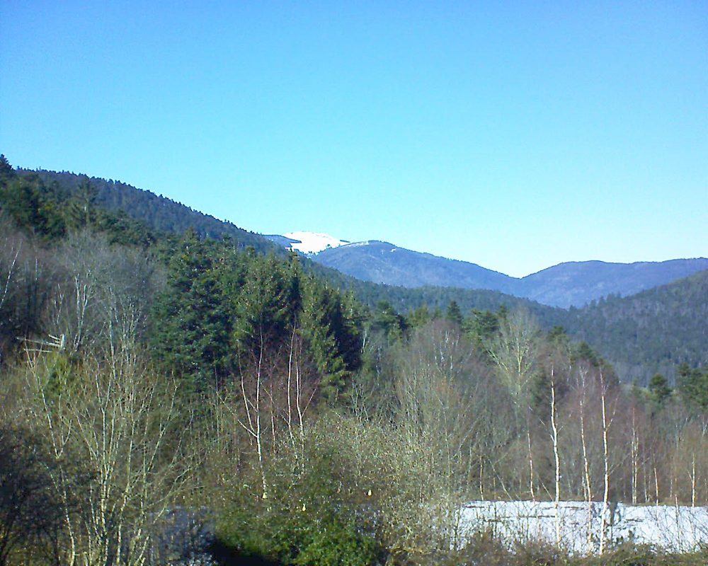 Le petit ballon vu depuis le Domaine Langmatt à Murbach le 15.02.2019 à 14:15 Le petit ballon (Alsace, Vosges) le 15.02.2019 à 14:15