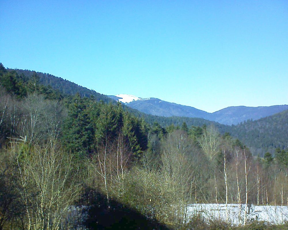 Le petit ballon vu depuis le Domaine Langmatt à Murbach le 15.02.2019 à 14:30 Le petit ballon (Alsace, Vosges) le 15.02.2019 à 14:30