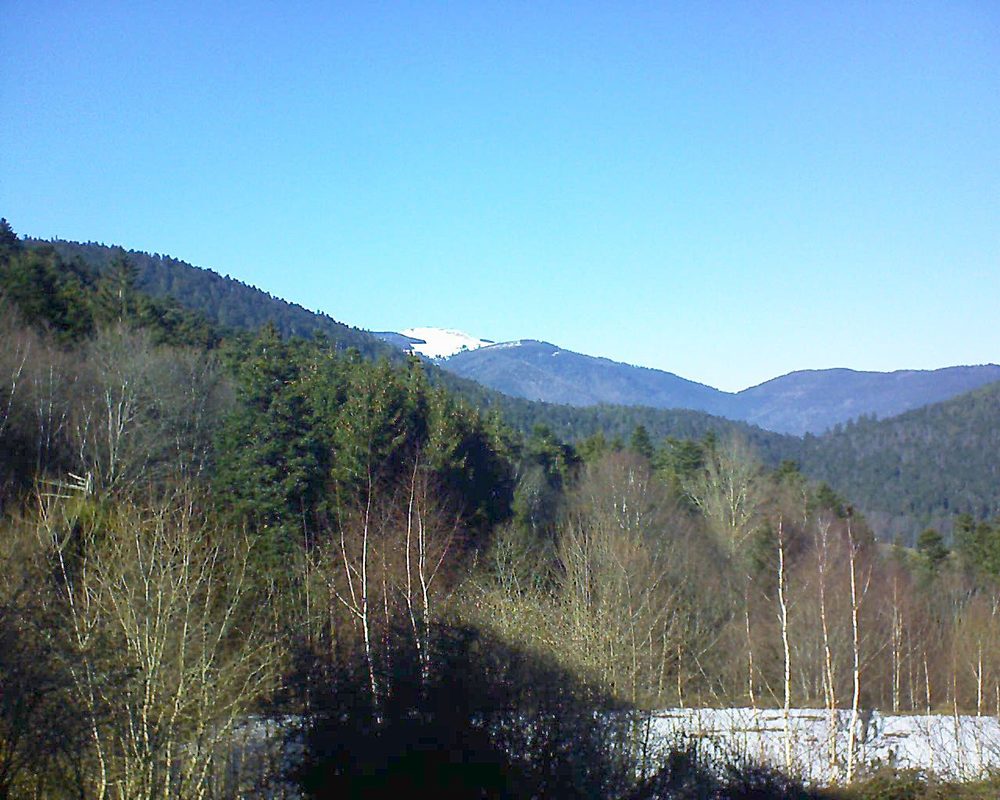Le petit ballon vu depuis le Domaine Langmatt à Murbach le 15.02.2019 à 14:45 Le petit ballon (Alsace, Vosges) le 15.02.2019 à 14:45