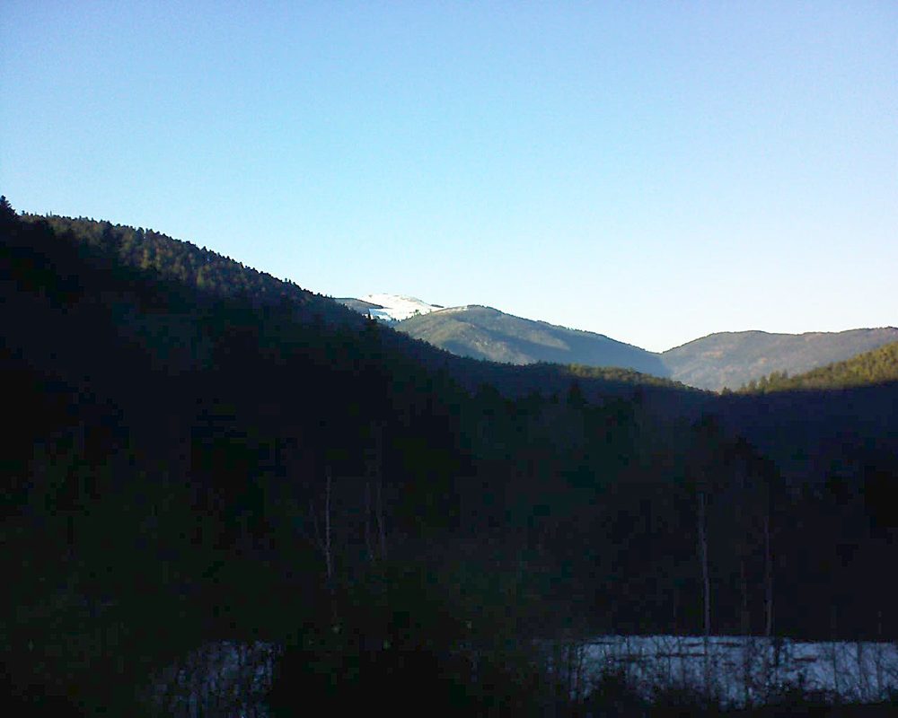 Le petit ballon vu depuis le Domaine Langmatt à Murbach le 15.02.2019 à 16:30 Le petit ballon (Alsace, Vosges) le 15.02.2019 à 16:30