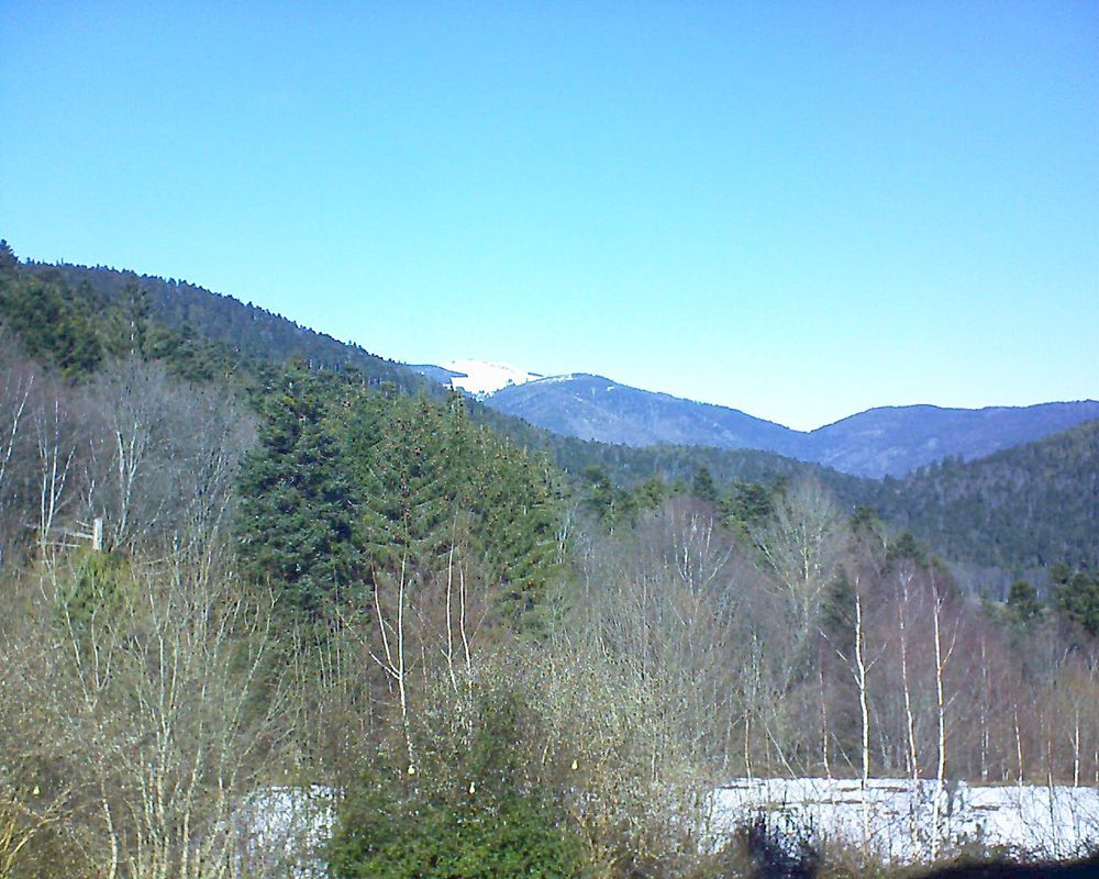 Le petit ballon vu depuis le Domaine Langmatt à Murbach le 16.02.2019 à 12:30 Le petit ballon (Alsace, Vosges) le 16.02.2019 à 12:30