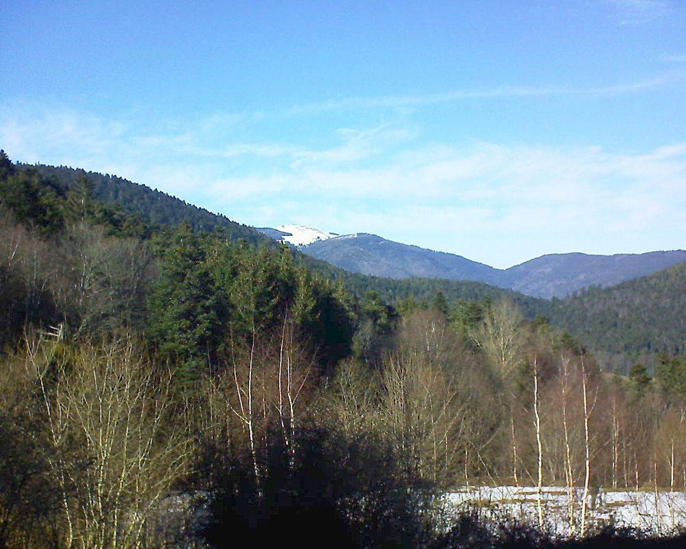 Le petit ballon vu depuis le Domaine Langmatt à Murbach le 16.02.2019 à 15:00 Le petit ballon (Alsace, Vosges) le 16.02.2019 à 15:00