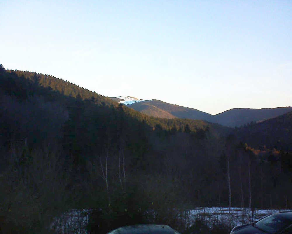 Le petit ballon vu depuis le Domaine Langmatt à Murbach le 17.02.2019 à 07:45 Le petit ballon (Alsace, Vosges) le 17.02.2019 à 07:45