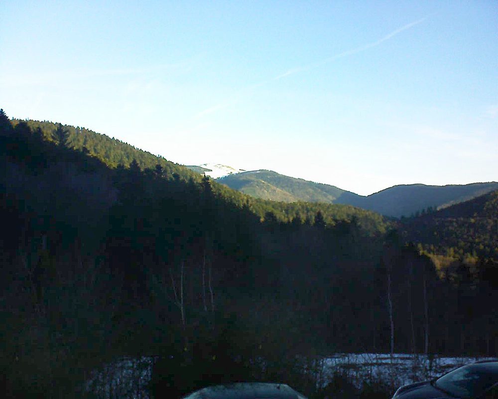 Le petit ballon vu depuis le Domaine Langmatt à Murbach le 17.02.2019 à 08:15 Le petit ballon (Alsace, Vosges) le 17.02.2019 à 08:15