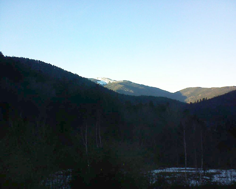 Le petit ballon vu depuis le Domaine Langmatt à Murbach le 17.02.2019 à 17:00 Le petit ballon (Alsace, Vosges) le 17.02.2019 à 17:00