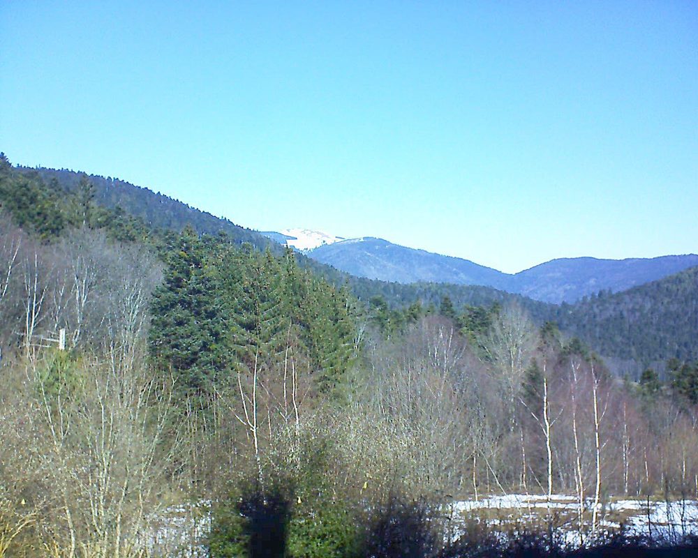 Le petit ballon vu depuis le Domaine Langmatt à Murbach le 18.02.2019 à 11:45 Le petit ballon (Alsace, Vosges) le 18.02.2019 à 11:45