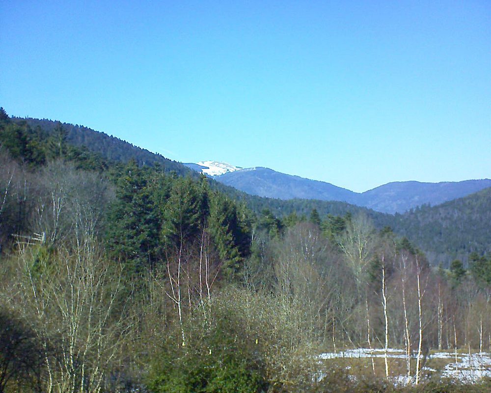Le petit ballon vu depuis le Domaine Langmatt à Murbach le 18.02.2019 à 14:15 Le petit ballon (Alsace, Vosges) le 18.02.2019 à 14:15