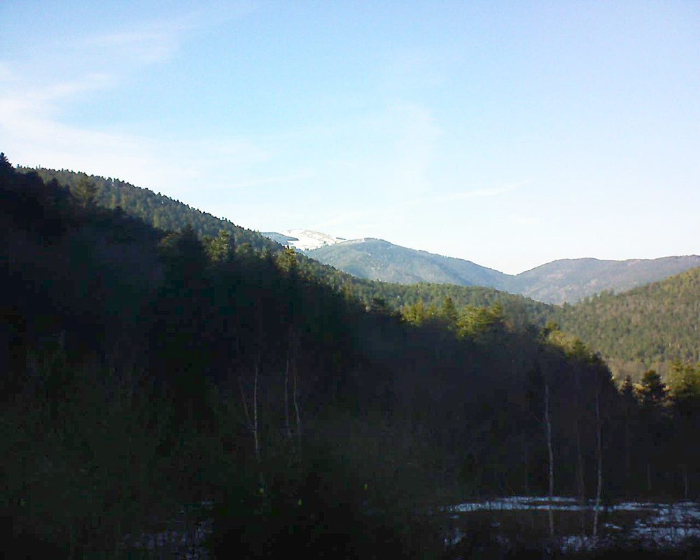 Le petit ballon vu depuis le Domaine Langmatt à Murbach le 18.02.2019 à 15:45 Le petit ballon (Alsace, Vosges) le 18.02.2019 à 15:45