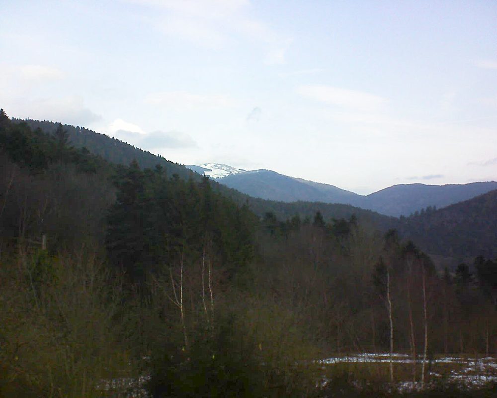 Le petit ballon vu depuis le Domaine Langmatt à Murbach le 19.02.2019 à 10:30 Le petit ballon (Alsace, Vosges) le 19.02.2019 à 10:30