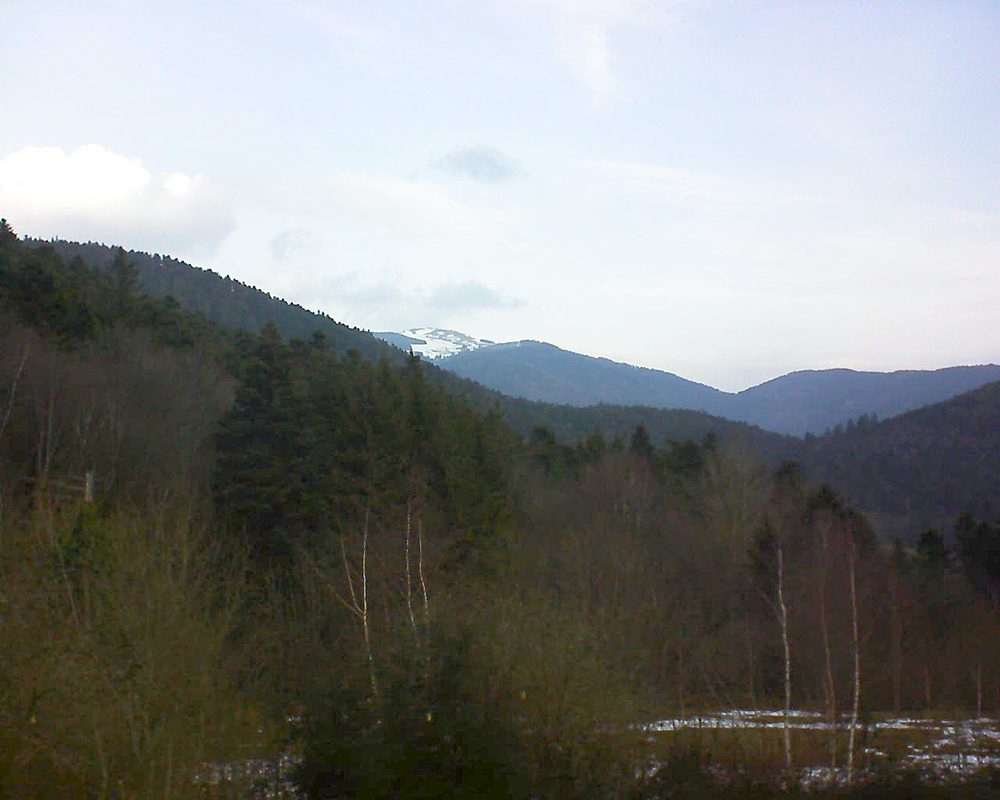 Le petit ballon vu depuis le Domaine Langmatt à Murbach le 19.02.2019 à 10:45 Le petit ballon (Alsace, Vosges) le 19.02.2019 à 10:45