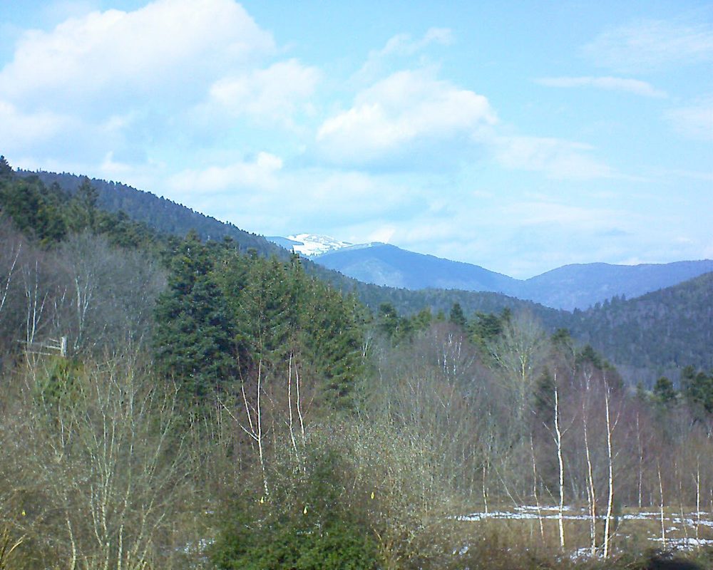 Le petit ballon vu depuis le Domaine Langmatt à Murbach le 19.02.2019 à 13:00 Le petit ballon (Alsace, Vosges) le 19.02.2019 à 13:00