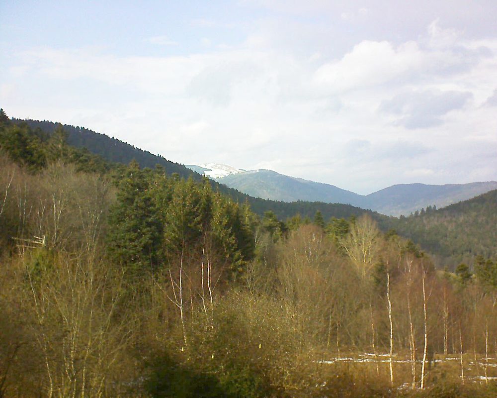 Le petit ballon vu depuis le Domaine Langmatt à Murbach le 19.02.2019 à 14:30 Le petit ballon (Alsace, Vosges) le 19.02.2019 à 14:30