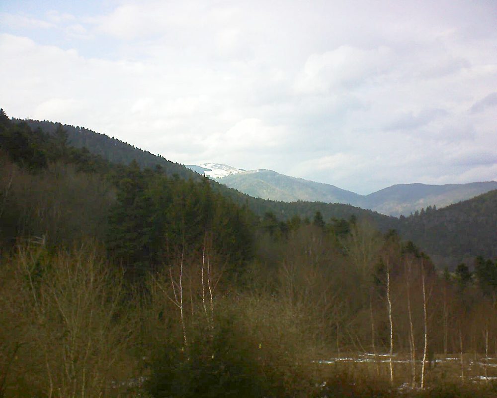 Le petit ballon vu depuis le Domaine Langmatt à Murbach le 19.02.2019 à 14:45 Le petit ballon (Alsace, Vosges) le 19.02.2019 à 14:45
