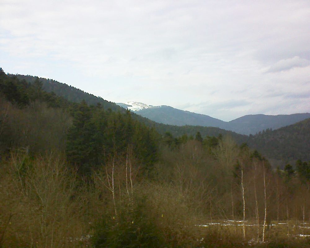 Le petit ballon vu depuis le Domaine Langmatt à Murbach le 19.02.2019 à 15:15 Le petit ballon (Alsace, Vosges) le 19.02.2019 à 15:15