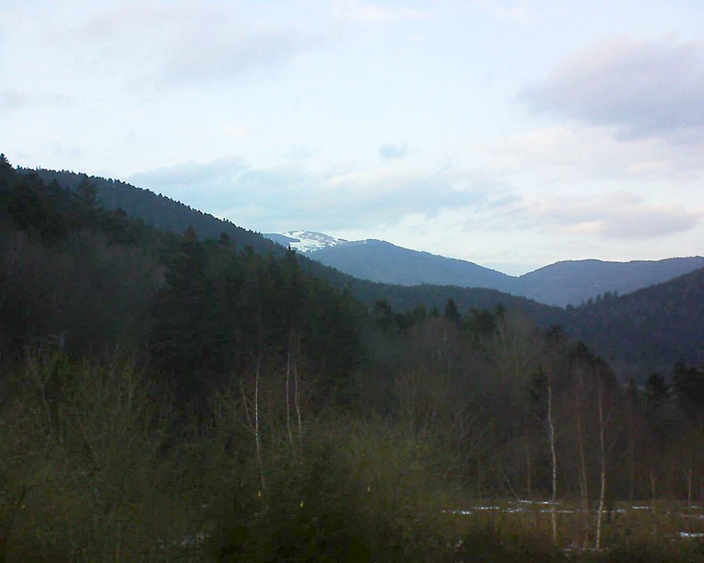 Le petit ballon vu depuis le Domaine Langmatt à Murbach le 19.02.2019 à 17:00 Le petit ballon (Alsace, Vosges) le 19.02.2019 à 17:00