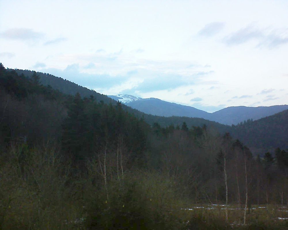 Le petit ballon vu depuis le Domaine Langmatt à Murbach le 19.02.2019 à 17:15 Le petit ballon (Alsace, Vosges) le 19.02.2019 à 17:15