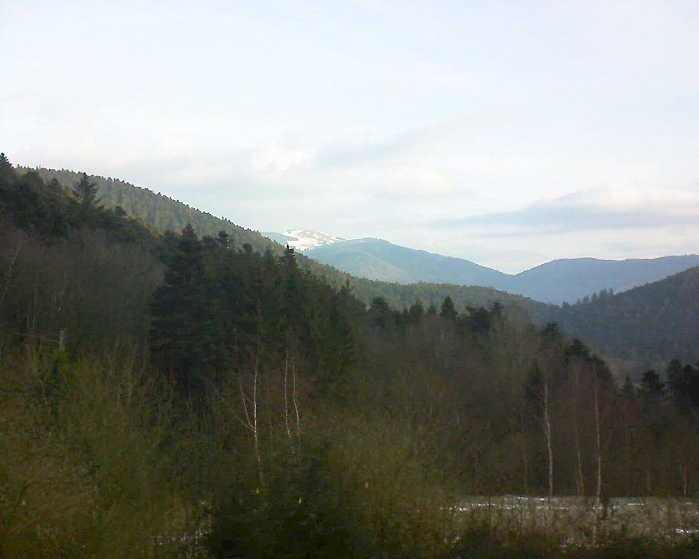 Le petit ballon vu depuis le Domaine Langmatt à Murbach le 20.02.2019 à 08:15 Le petit ballon (Alsace, Vosges) le 20.02.2019 à 08:15