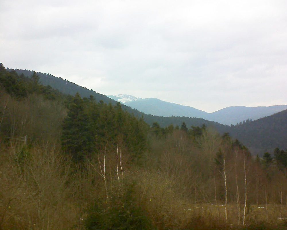 Le petit ballon vu depuis le Domaine Langmatt à Murbach le 20.02.2019 à 15:30 Le petit ballon (Alsace, Vosges) le 20.02.2019 à 15:30
