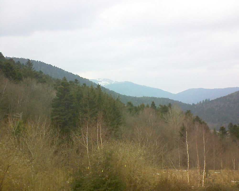 Le petit ballon vu depuis le Domaine Langmatt à Murbach le 20.02.2019 à 16:00 Le petit ballon (Alsace, Vosges) le 20.02.2019 à 16:00