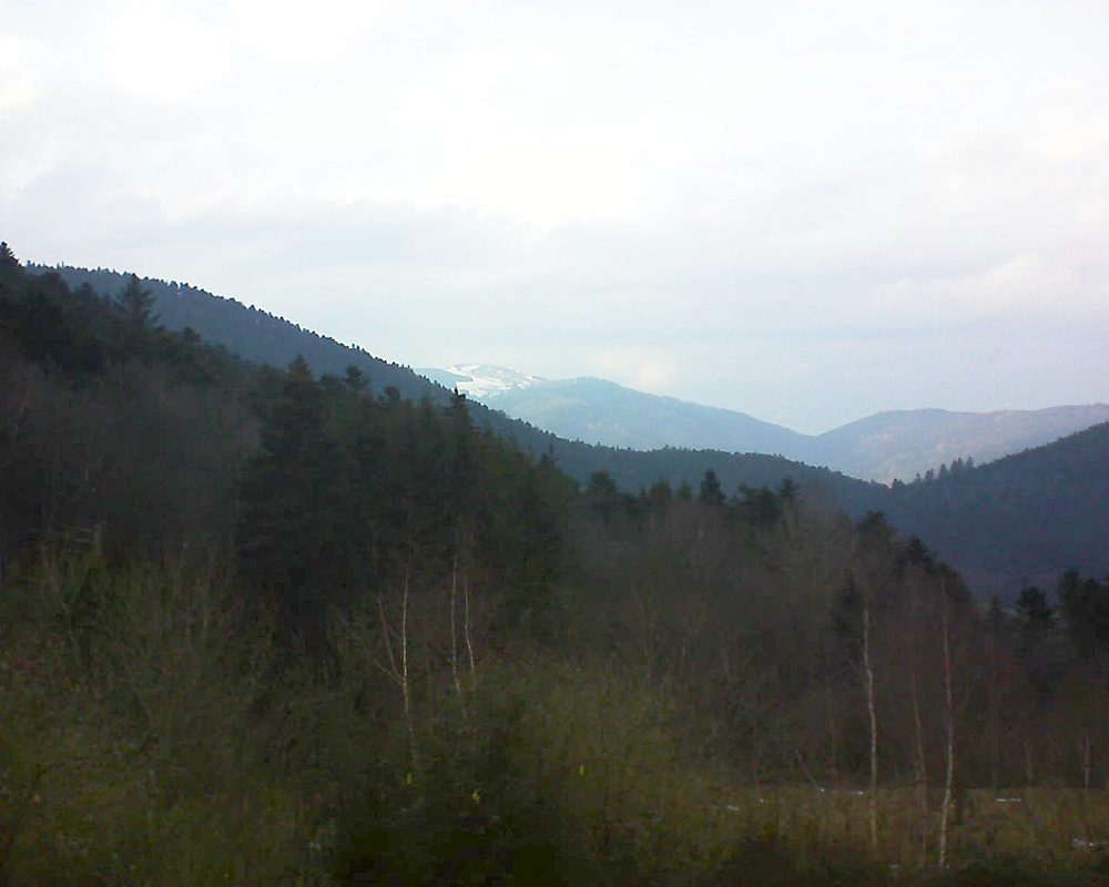 Le petit ballon vu depuis le Domaine Langmatt à Murbach le 20.02.2019 à 17:00 Le petit ballon (Alsace, Vosges) le 20.02.2019 à 17:00